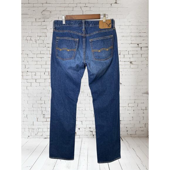 American Eagle Classic Straight Dark Blue Jeans Men's Size 30X32 - Picture 2 of 7